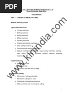 Download Manufacturing Technology II- Notespdf by Senthil Kumar Subramanian SN132759046 doc pdf