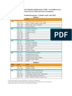 Assessment Training Programme (Training Calendar)