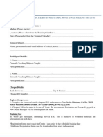 Registration Form - Assessment Training Programme