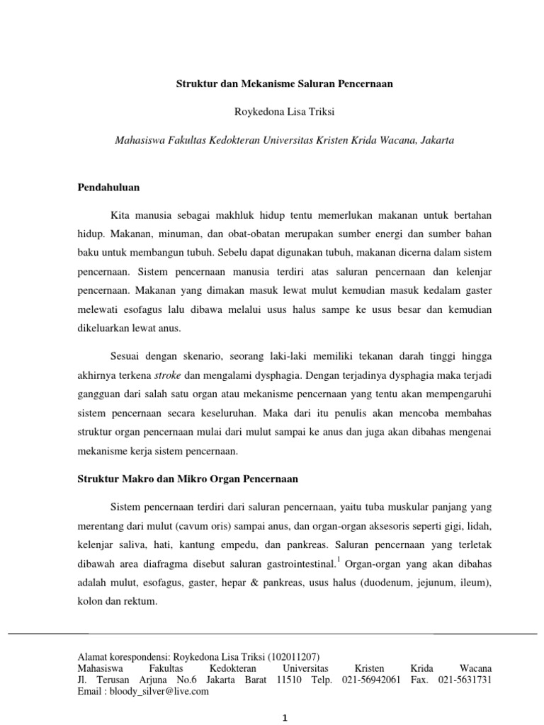 Makalah Pbl Blok 9 Struktur Dan Mekanisme Pencernaan