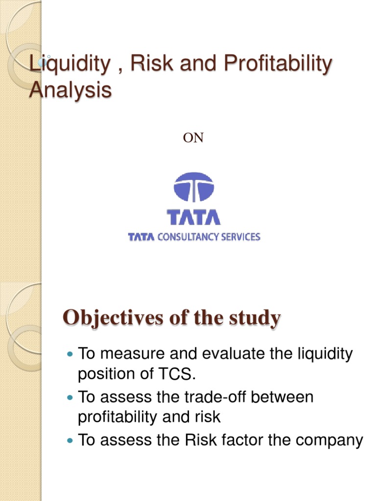 Liquidity , Risk and Profitability Analysis Ppt | Market Liquidity ...