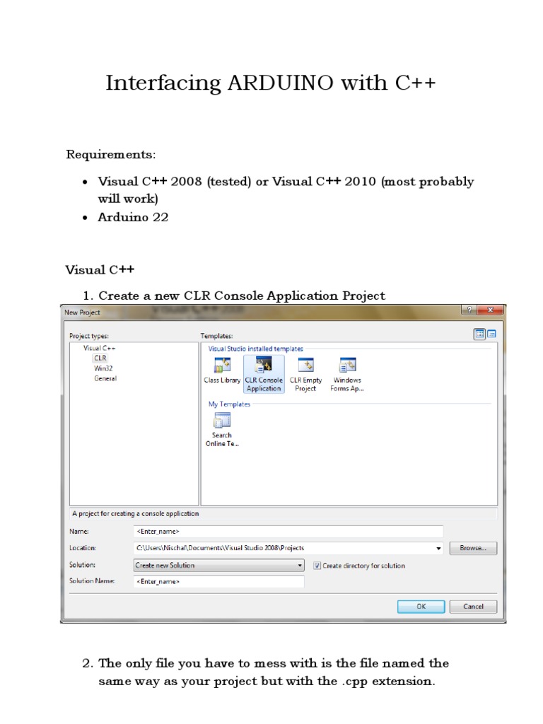 Interfacing ARDUINO With C++ | PDF | Arduino | C++