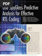 Use Spyglass Predictive Analysis For Effective RTL Coding