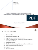 Nacrt Prijedloga Zakona o Profesionalnoj Rehabilitaciji I Zapošljavanju Osoba S Invaliditetom