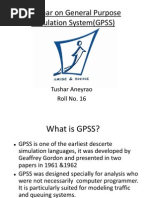 General Purpose Simulation System (GPSS)