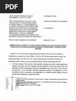 Newtown search warrant dated Dec. 14, 2012, at 7:25 PM.