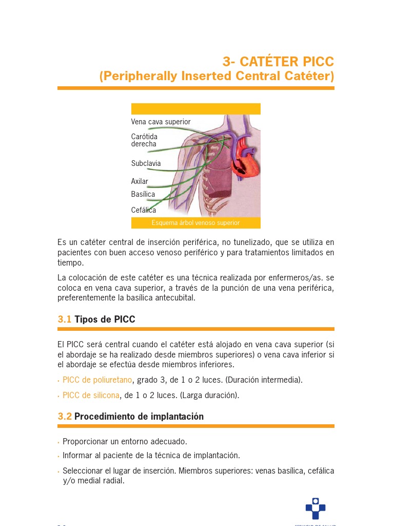 Catéter PICC | PDF | Terapia intravenosa | Enfermedades y trastornos