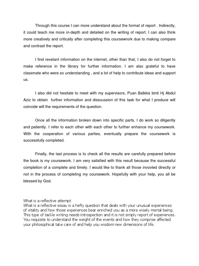 how to write a good reflective essay skills