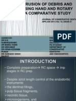 Apical Extrusion of Debris and Irrigant Using Hand