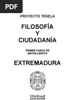 Programacion Tesela Filosofia y Ciudadania 1 BACH Extremadura