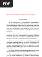 Project Report On Transformer Protection Using Numerical Relay