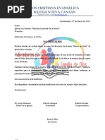 Modelo de Solicitud de Exoneracion Del Curso de Religion 