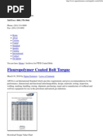 API Flange Bolting Torque Chart