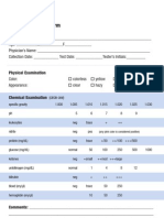 Urinalysis Report Form: Physical Examination