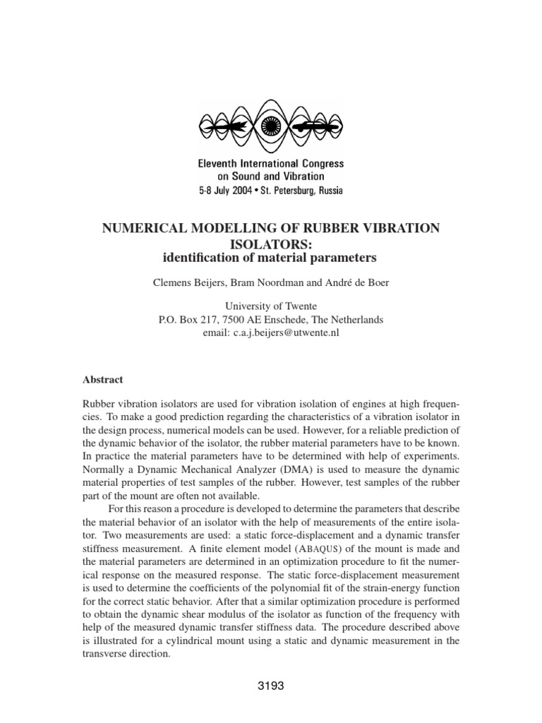 Vibration Analysisvibration Analysis Vibration Analysis | PDF | Young's ...