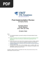 Post Implementation Review Template