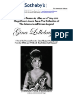 Sotheby's Geneva To Offer Magnificent Jewels From The Collection of The International Screen Legend Gina Lollobrigida