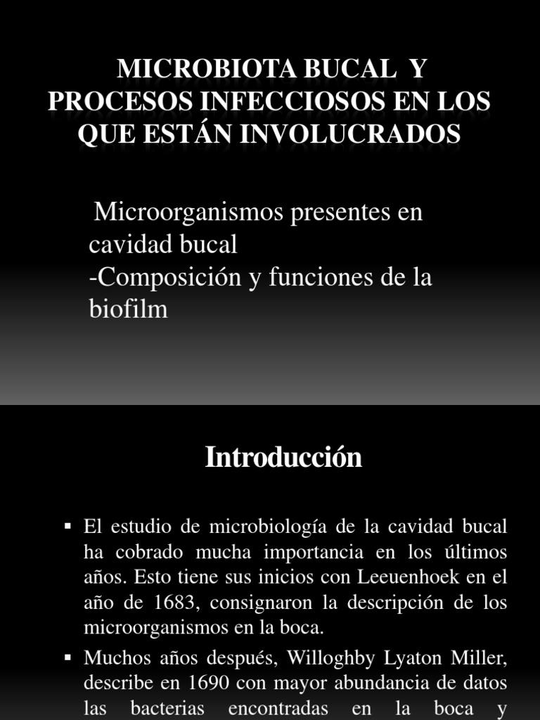 Flora Bacteriana Bucal PDF Microbiología Biología