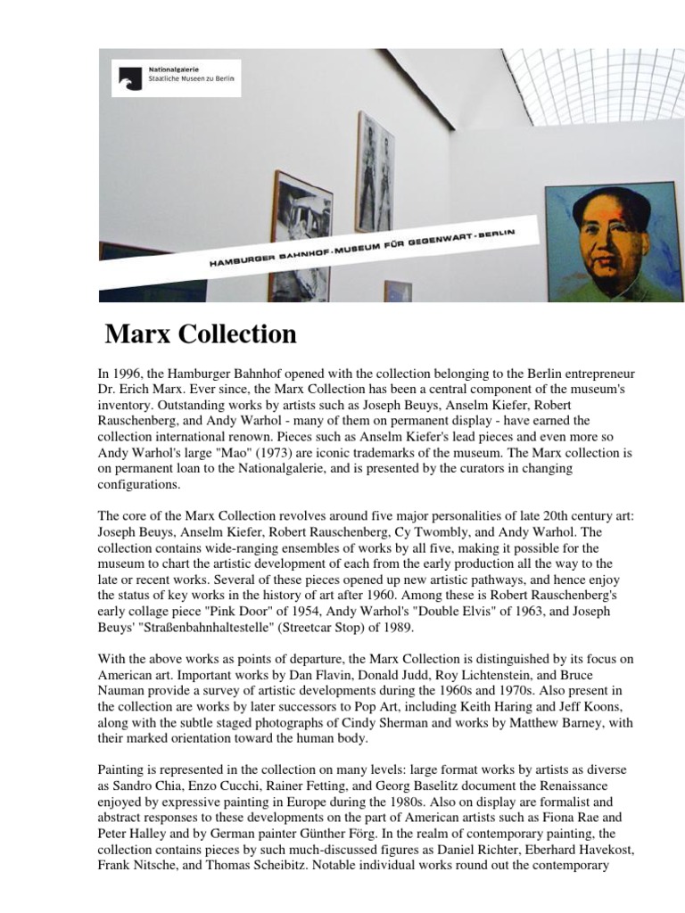 Marx Collection | PDF | Art Movements | American Art