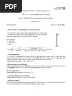 CE 463.3 - Advanced Structural Analysis Lab 5 -SAP2000 Dynamic Analysis and P-Δ effect