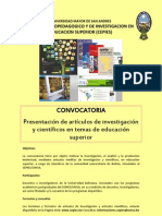 Convocatoria Articulos Revista EDUCIENCIAS