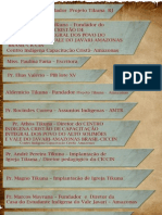 Lista de Preletores Conferência 20 Anos Da Missão Tikuna