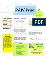 Paw Print March 28
