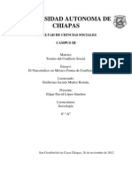 Ensayo - El Narcotráfico en México Forma de Conflicto Social