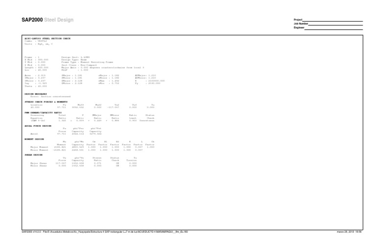 Steel Design: Project Job Number Engineer | PDF