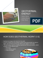Geothermal Energy: Kalani Fetrow Andrew Barron Peter Wood