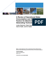 A Review of Operational Water Consumption and Withdrawal Factors For Electricity Generating Technologies