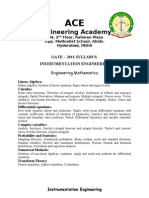 Engineering Academy: Gate - 2011 Syllabus Instrumentation Engineering