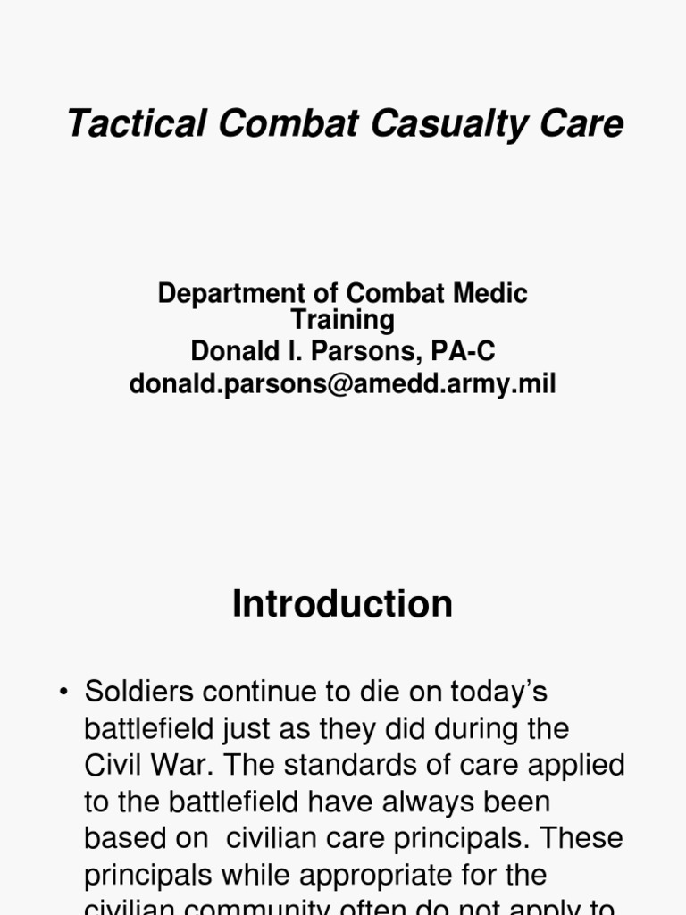 Tactical Combat Casualty Care | PDF | Emergency Department | Major Trauma