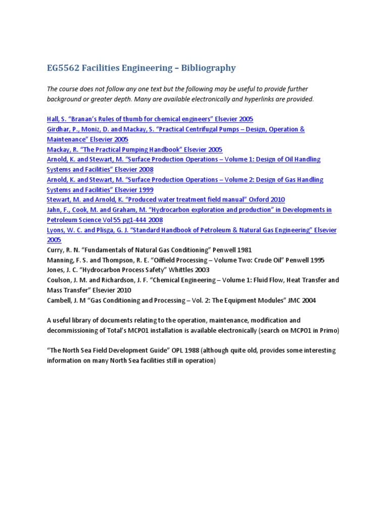 Engineering Course Bibliography | PDF
