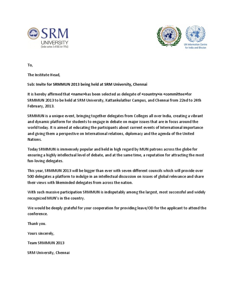 Invitation Letter Pdf