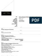 Strategic Management Methodology
