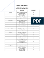 Class Schedules