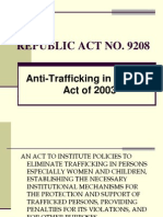 REPUBLIC ACT NO. 9208 (Anti-Trafficking in Persons Act of 2003)