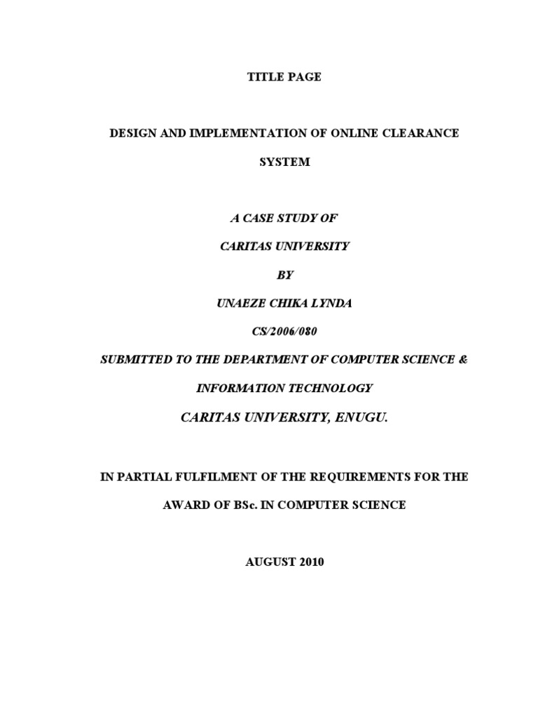 Design and Implementation of Online Clearance | PDF | Websites | World ...