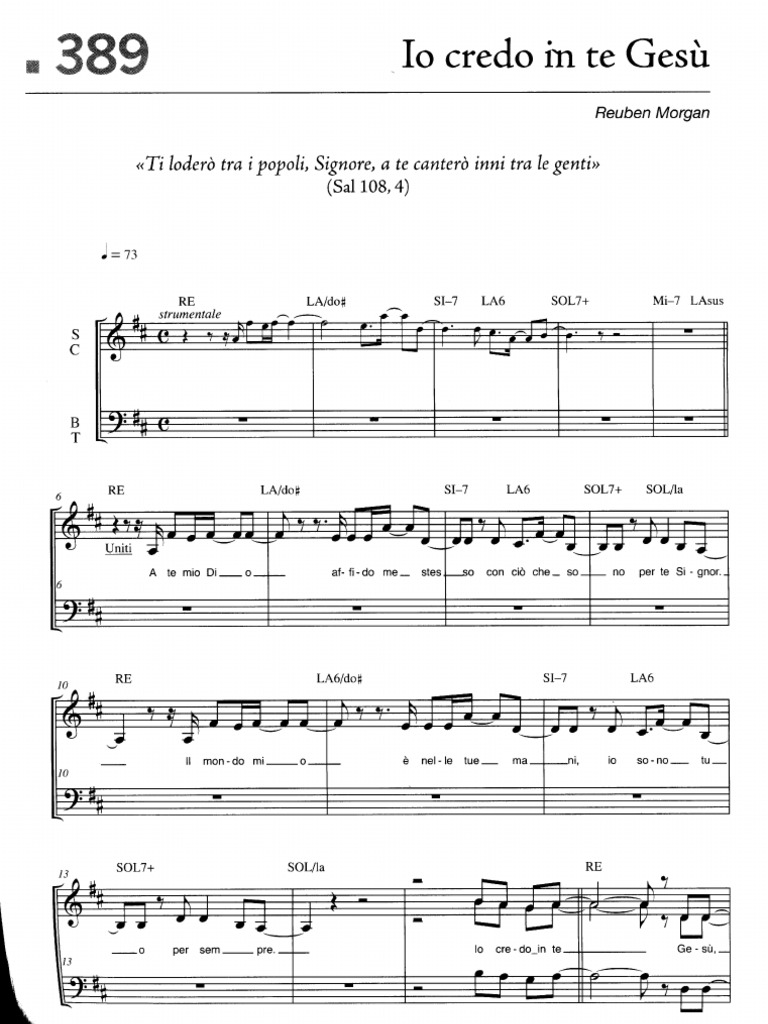 Credo In Te Signor Spartito Pdf
