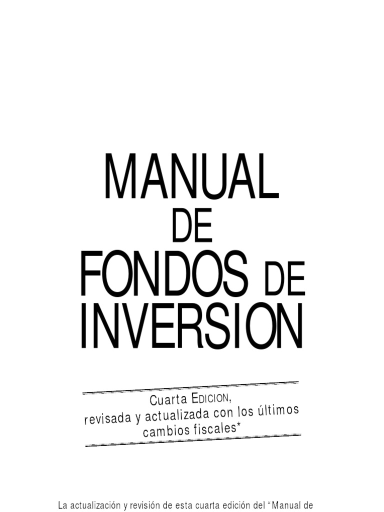 Manual de Fondos de Inversión | PDF | Empresa de inversiones | Fondo de ...