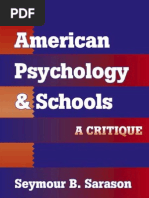 American Psychology & School (A Critique) Sarason