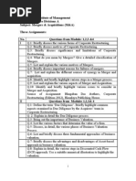 Assignments M&A