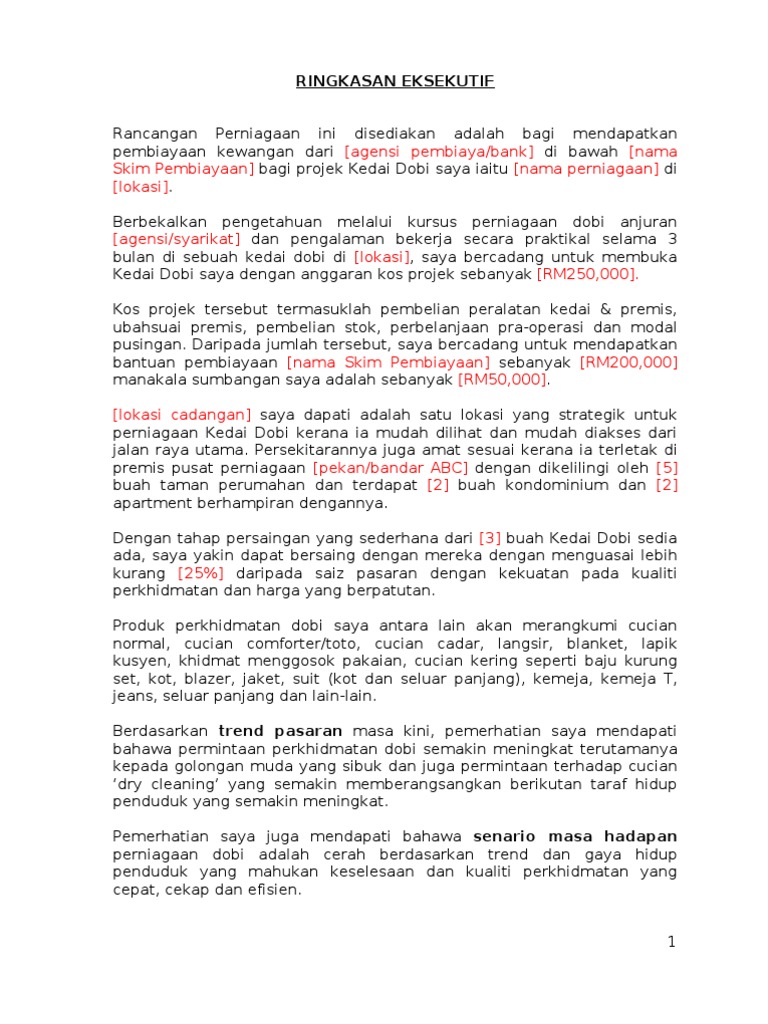 Contoh Surat Kontrak Untuk Perkhidmatan Dobi Selama Tiga Tahun