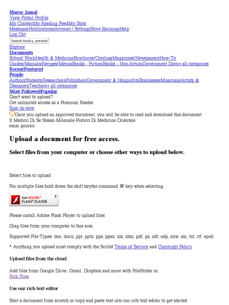 Upload A Document - Scribd | PDF