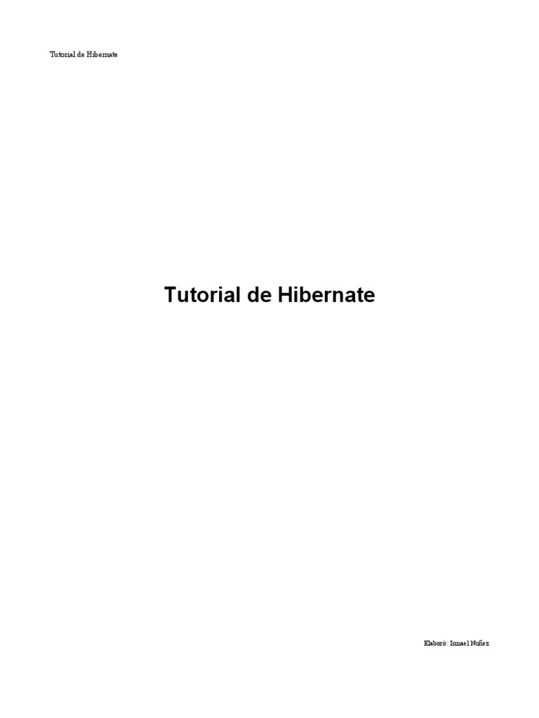 Tutorial Hibernate | PDF | Mapeo Relacional de Objetos | Diseño de software