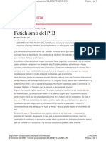 Joseph Stiglitz. El Fetichismo Del PBI PDF