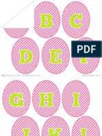 Easter Basket Letter Tags - Pink