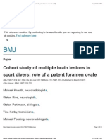Cohort Study of Multiple Brain Lesions in Sport Divers_ Role of a Patent Foramen Ovale | BMJ