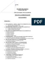 MANAGEMENT - Tematica, Bibliografie, Grile